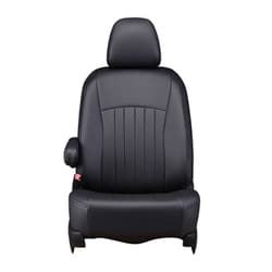 シートカバー 全席セット セレナ ライン ブラック×ブラックステッチ 43ENC5641KK