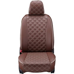 シートカバー 3・4列目のみ ハイエースワゴン キルト ブラウン×アイボリーステッチ 15ETB0109N