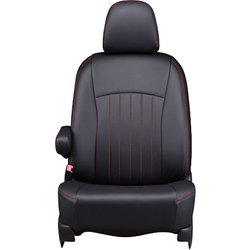 シートカバー 全席セット クラウンロイヤル ライン ブラック×レッドステッチ 43ETB1427KA