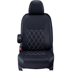 シートカバー 全席セット ハリアー ダイヤ ブラック×ホワイトステッチ 16ETB1155K