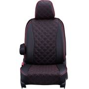 シートカバー 全席セット ワゴンR/フレア キルト ブラック×レッドステッチ 15ESA6049D
