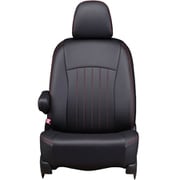 シートカバー 全席セット ワゴンR/フレア ライン ブラック×レッドステッチ 43ESA6049KA
