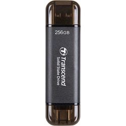 ポータブルSSD 256GB 最大1050MB/s Type-A/Type-C両対応 iPhone 15/16対応/PS4/PS5 動作確認済 ブラック TS256GESD310C