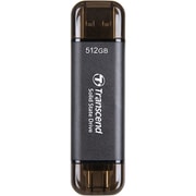 ポータブルSSD 512GB 最大1050MB/s Type-A/Type-C両対応 iPhone 15/16対応/PS4/PS5 動作確認済 ブラック TS512GESD310C