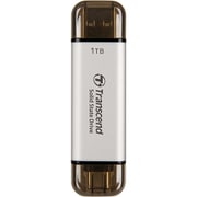 ポータブルSSD 1TB 最大1050MB/s Type-A/Type-C両対応 iPhone 15/16対応/PS4/PS5 動作確認済 シルバー TS1TESD310S