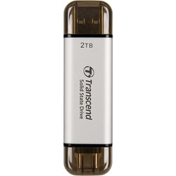 ポータブルSSD 2TB 最大1050MB/s Type-A/Type-C両対応 iPhone 15/16対応/PS4/PS5 動作確認済 シルバー TS2TESD310S