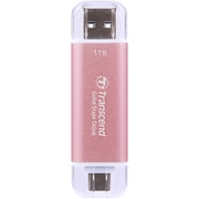 ポータブルSSD 1TB 最大1050MB/s Type-A/Type-C両対応 iPhone 15/16対応/PS4/PS5 動作確認済 ピンク TS1TESD310P
