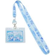 217462-25 サンリオキャラクターズ 幅広ネックストラップ MU DOLLY MIX シリーズ マイメロディ&クロミ ライトブルー