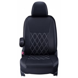 シートカバー 全席セット ヤリスクロス ダイヤ ブラック×ホワイトステッチ 16ETB1261K