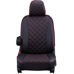 シートカバー 全席セット エクストレイル キルト ブラック×レッドステッチ 15ENB5626D