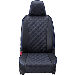 シートカバー 全席セット エクストレイル キルト ブラック×ブルーステッチ 15ENB5626E