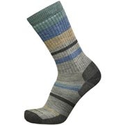 Hiking Mixed Stripe Medium Crew レディース ソックス Stone/Ocean Mサイズ(24-26.5cm) P62567