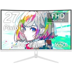 Pixio ピクシオ ゲーミングモニター 27型 300Hz FHD Fast VAパネル 1ms （GTG） ホワイト PXC279WAVEW-PW
