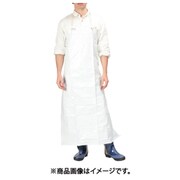 1900 ターポリン胸付前掛 白 L 1900-1-L