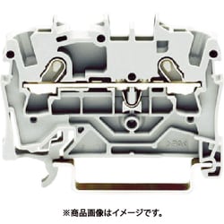 スプリング式中継端子台 2001シリーズ2線式用 グレー色 2001-1201-PK