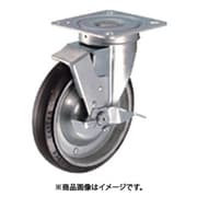 プレート式キャスター 自在（ストッパー付） ゴム車輪（ラジアルボールベアリング入） 車輪径200mm 400S型 419S-RBB200