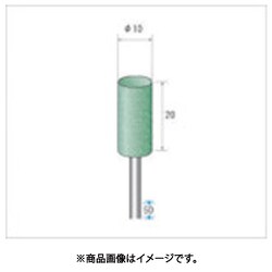 グリーンポリッシャー 10本入 円筒型 Φ10×20×軸Φ3 GC #150 46771