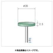 グリーンポリッシャー 10本入 平型 Φ20×2.5×軸Φ3 WA #320 46873
