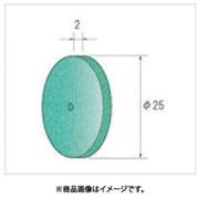 グリーンホイールゴム砥石 10枚入 Φ25×2×穴Φ1.8 WA #220 47862