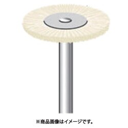 毛ブラシ ソフト 山羊毛 10本入 ホイール型 Φ20×1×軸Φ3 50173