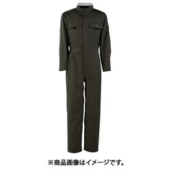 T/C長袖つなぎ服 ブラック 3L 6609-91-3L