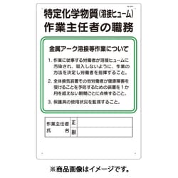 職務標識 特定化学物質（溶接ヒューム）作業主任者の職務 94-V
