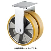 重荷重用高性能双輪キャスター”DELTA TWIN”（ポリウレタン車輪・メンテナンスフリー） Φ160 固定式 9948ITP160P63
