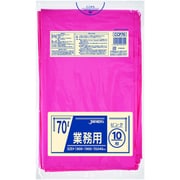 カラーポリ袋 70L 10枚 ピンク 厚み0.04mm CCP70