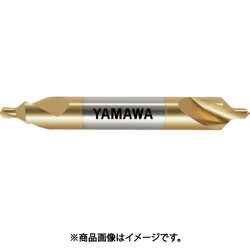 ヤマワ コーティング強ねじれ溝A形90° センタ穴ドリル CE-Q V 1.5X90°X5 CEQV-15