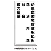 消防標識 少量危険物貯蔵取扱所 類別・・・ FD-14