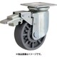 低始動・高耐久エラストマー車輪 200径 旋回金具ダブルストッパー付 HE-200WJS