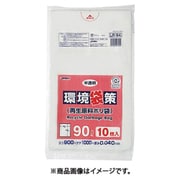 環境袋策 90L10枚 半透明 厚み0.04mm LR94