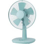 リビング扇風機 30cm 5枚羽根 コンパクト ロータイプ ブルー YT-3011F(AL)