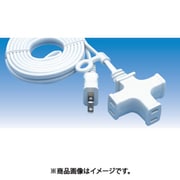 マルチタップ付延長コード3m白 T-03MF