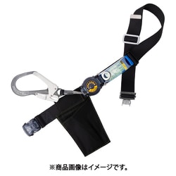 胴ベルト型墜落制止用器具（巻取タイプ）ロック機構付き ロックリトライト 黒 LLサイズ 幅50MM×長さ1600MM 130KG対応型 ワンタッチバックル仕様 TBLRLOT593BLKLL(130KG)JANBX