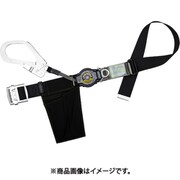 胴ベルト型墜落制止用器具(巻取タイプ)ロック機構付き ロックリトラ 黒 Lサイズ 幅50MM×長さ1400MM TBLRN599BLKLBP