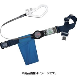 胴ベルト型墜落制止用器具（巻取タイプ）ロック機構付き ワン・ハンドリトライト 紺 Mサイズ 幅50MM×長さ1200MM ワンタッチバックル仕様 TB-ORL-OT593-BL2-M-BP