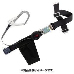 胴ベルト型墜落制止用器具（巻取タイプ）ロック機構付き ワン・ハンドリトライト 黒 Lサイズ 幅50MM×長さ1400MM ワンタッチバックル仕様 TB-ORL-OT593-BLK-L-BP