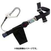 胴ベルト型墜落制止用器具(巻取タイプ)ロック機構付き ワン・ハンドリトライト 黒 Lサイズ 幅50MM×長さ1400MM ワンタッチバックル仕様 TB-ORL-OT593-BLK-L-BP