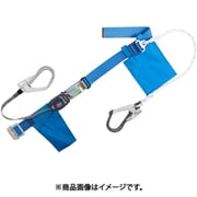 胴ベルト型墜落制止用器具(巻取タイプ)補助ロープ2丁掛け仕様 ロック機構なし リトライト+ロープ式補助ロープ 青 Mサイズ 幅50MM×長さ1200MM TB-RL-2-593S-BL4-M-JAN-BP