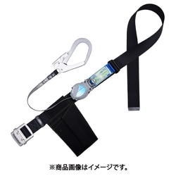 胴ベルト型墜落制止用器具（巻取タイプ）ロック機構付き 2WAYリトラ 黒 LLサイズ 幅50MM×長さ1600MM 130KG対応型 TBTRL593BLKLL(130KG)JANBP