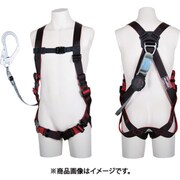 レヴォハーネス シングルランヤード付き ロック機構付き巻取式ワン・ハンドリトラ 黒・赤 Sサイズ TH508OH93SVOTBKRSR23JANBX
