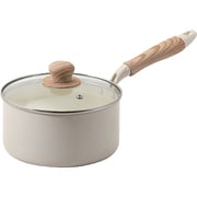 片手鍋 18cm 深型 内面セラミック加工 IH対応 ガス火対応 ガラス蓋付 PFOA FREE PTFE FREE 金属ヘラ使用可能 セラミール HC-870