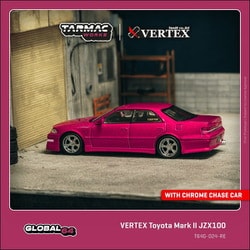 ターマック・京商 1/64ミニカー 2台セット TARMAC WORKS 1/64 VERTEX Toyota Mark II JZX100 White