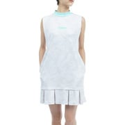 23S リーフ柄 ショルダータック ワンピース Lサイズ GRY THLA330