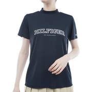24S アーチロゴ 半袖モックシャツ Mサイズ NVY THLA401