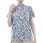 24S THモノグラム 半袖モックシャツ Lサイズ WHT THLA402