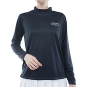 24S トラックロゴ 長袖モックシャツ Mサイズ NVY THLA408