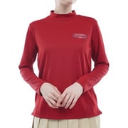 24S トラックロゴ 長袖モックシャツ Lサイズ RED THLA408