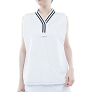 24S レース ノースリーブVネックシャツ Mサイズ WHT THLA412